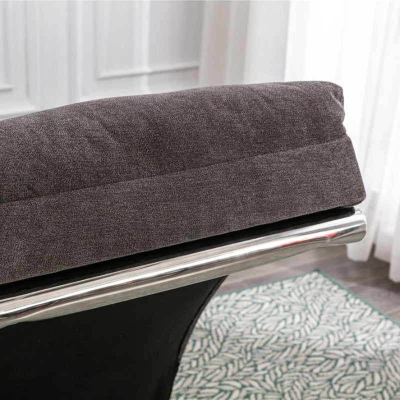 Ergonomic Linen Massage Chaise Lounge with Remote Control, Dark Gray, Electric Massage Lounger with 5 Modes-海智集-Default-