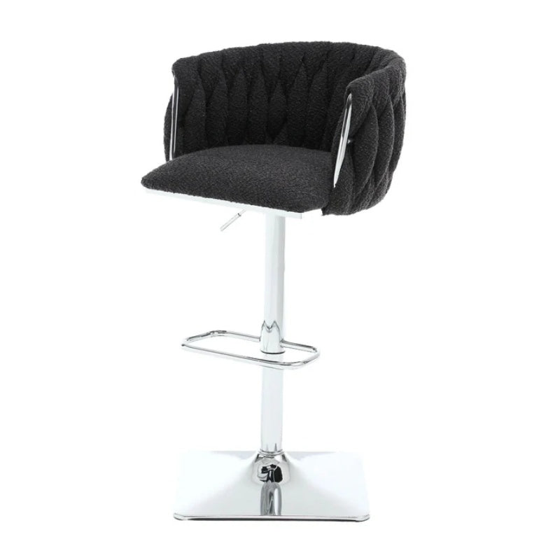 COOLMORE Vintage Bar Stools with Back and Footrest Counter Height Dining Chairs 2PC/SET-海智集-Default-