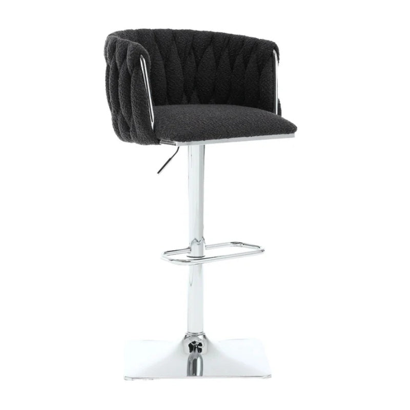 COOLMORE Vintage Bar Stools with Back and Footrest Counter Height Dining Chairs 2PC/SET-海智集-Default-
