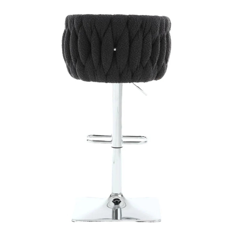 COOLMORE Vintage Bar Stools with Back and Footrest Counter Height Dining Chairs 2PC/SET-海智集-Default-