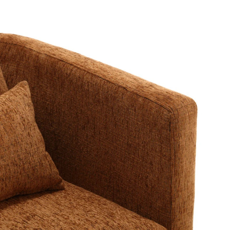 COOLMORE Swivel Barrel Chair, Comfy Round Accent Sofa Chair for Living Room, 360 Degree Swivel Barrel Club Chair, Leisure Arm Chair for Nursery, Hotel, Bedroom, Office, Lounge (Brown Chenille)-海智集-Default-
