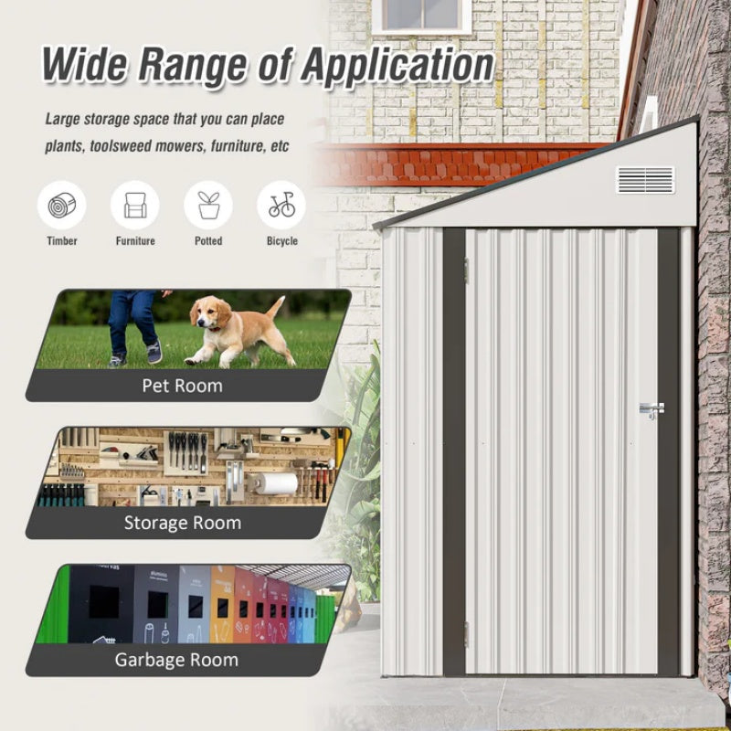 Campcraft Optional two-color storage shed, single hinge door, solid structural design, good ventilation, surface with protective film, and suitable for various scenarios-海智集-Default-