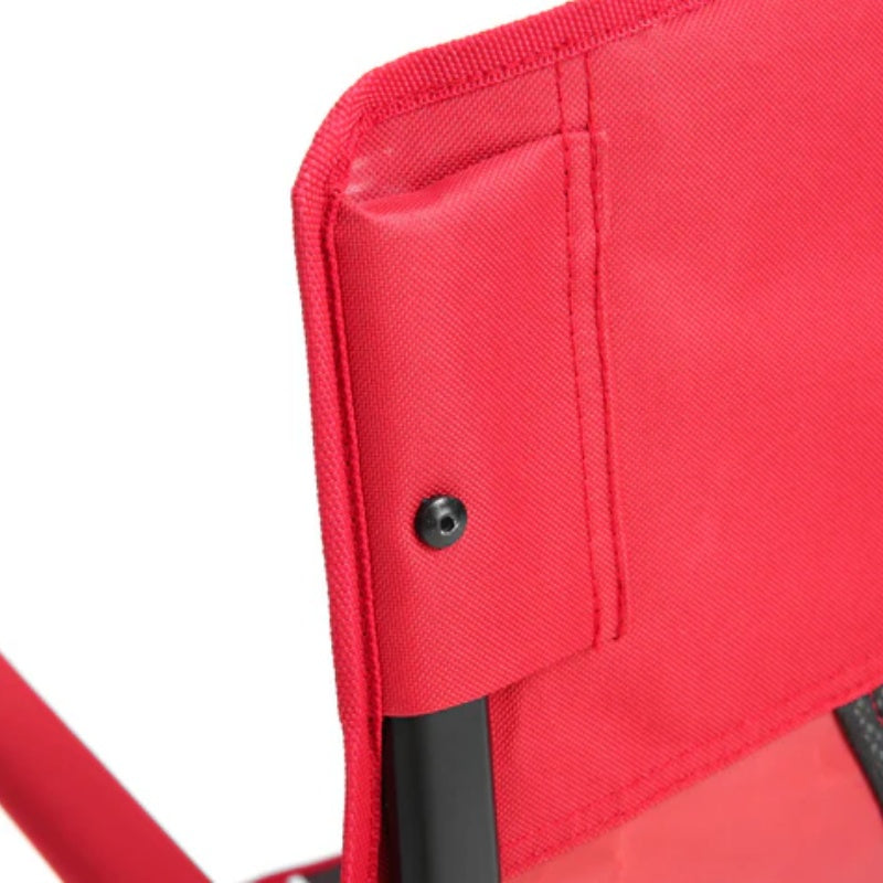 Outdoor Freestyle Rocker Camping Chair Portable Folding Rocking Chair with Solid, Durable Armrests, Drink Holder & Comfortable Backrest -Red-海智集-Default-