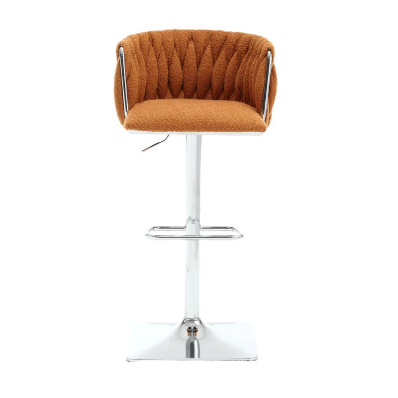 COOLMORE Vintage Bar Stools with Back and Footrest Counter Height Dining Chairs 2PC/SET-海智集-Default-