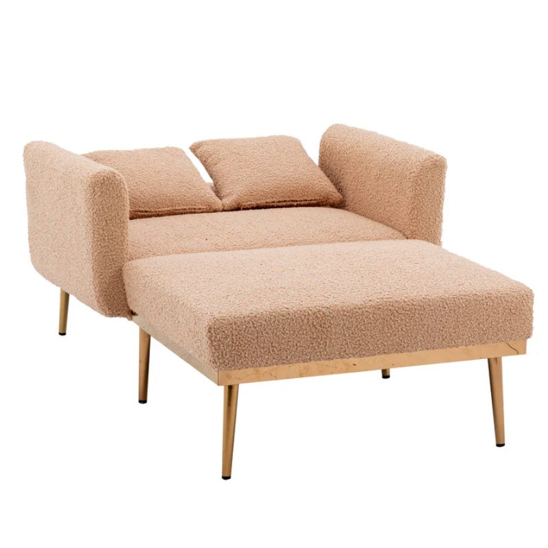 COOLMORE fashionable and classic style chaise lounge chair / accent chair for Living Room, bedroom (Camel Teddy )-海智集-Default-