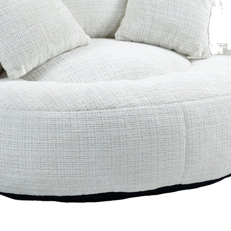 Lazy Sofa Durable Comfort Lounger High Back Bean Bag Chair Couch With Three Pillows for Adults and Kids, Indoor & Outdoor, Single Gaming Sofa Chair For Bedroom,Office (Beige Chenille)-海智集-Default-
