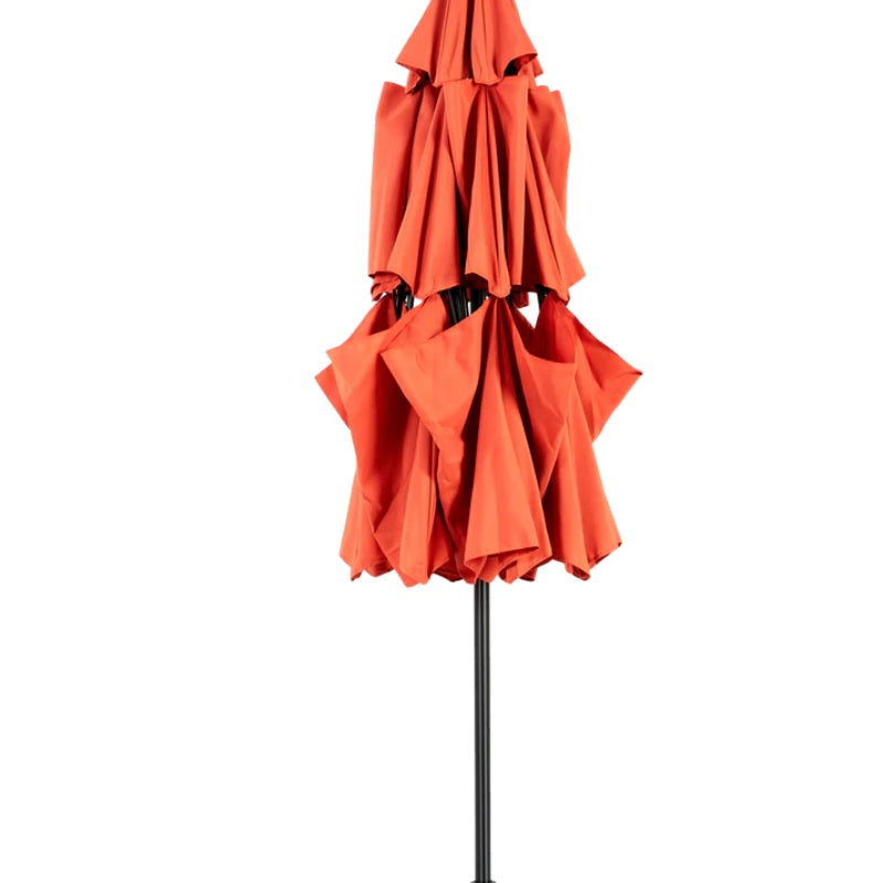 Aluminium 10ft 3 Tier Auto-tilt Umbrella ,Outdoor Patio Umbrella - Market Table Pool Deck Umbrella (Base Not Included) - (orange )-海智集-Default-