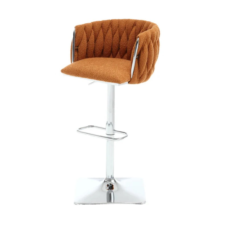 COOLMORE Vintage Bar Stools with Back and Footrest Counter Height Dining Chairs 2PC/SET-海智集-Default-