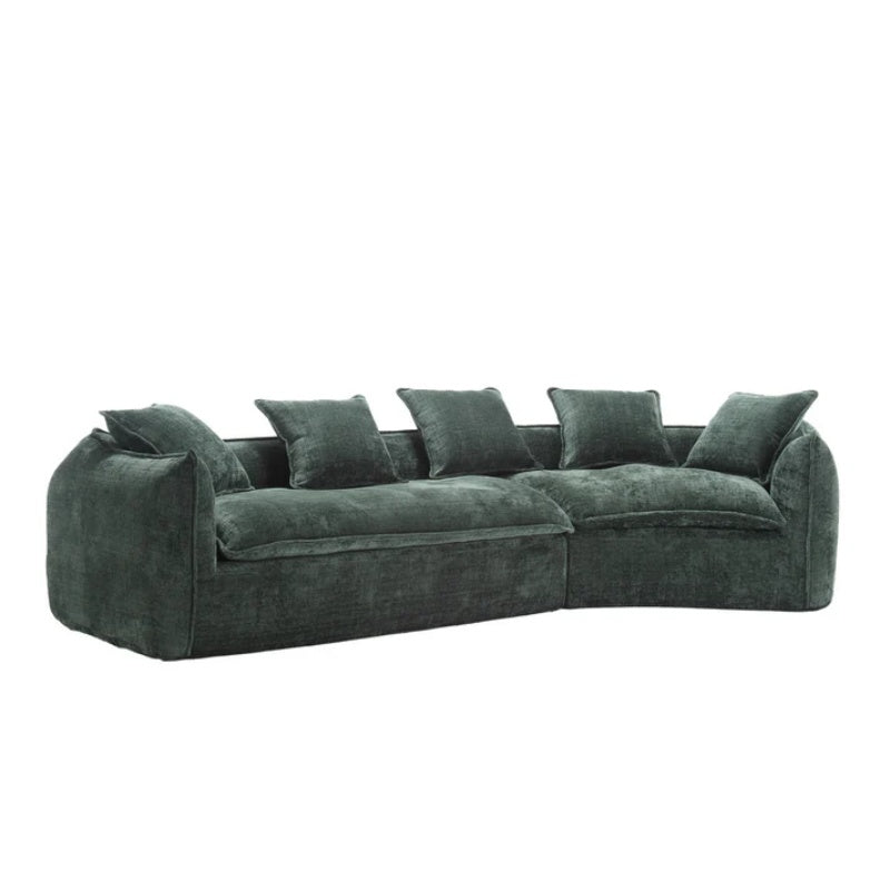 Modular Sectional Sofa, U-Shaped Couch with Sofa for five & Pillows, Modern Minimalist chenille Fabric Large Comfy Cloud Sofas, Living Room Furniture Sets-海智集-Default-
