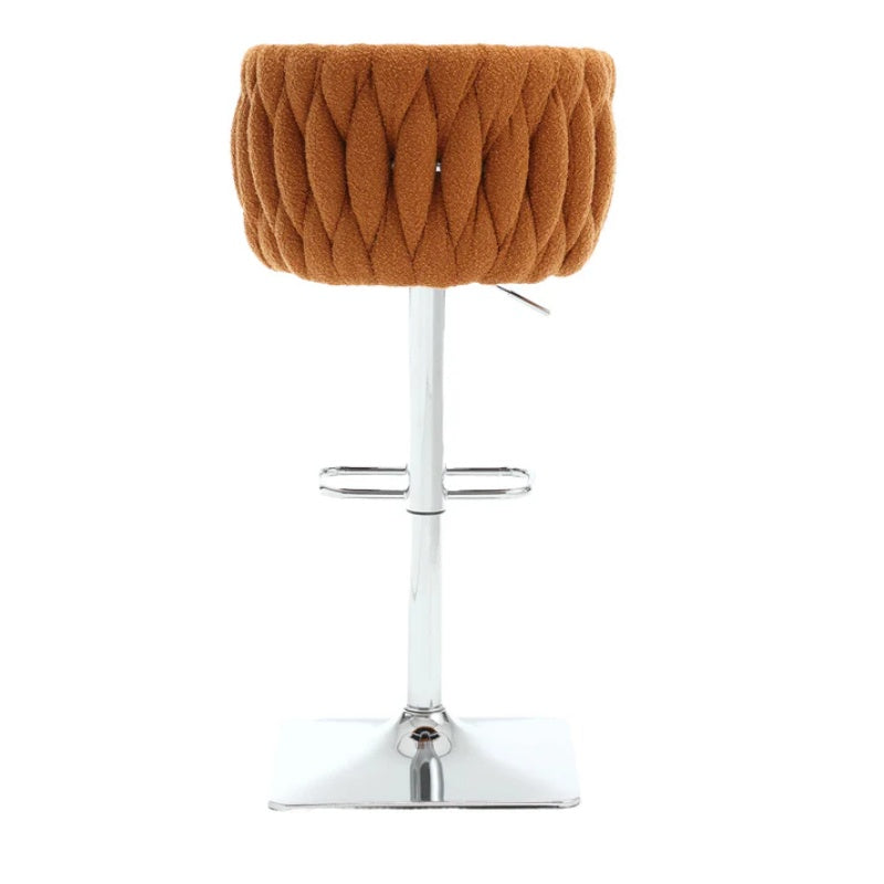 COOLMORE Vintage Bar Stools with Back and Footrest Counter Height Dining Chairs 2PC/SET-海智集-Default-