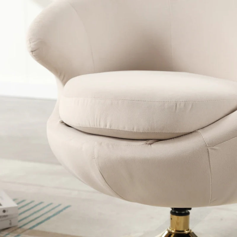 360 Degree Swivel Cuddle Barrel Accent Chairs, Round Armchairs with Wide Upholstered, Fluffy Fabric Chair for Living Room, Bedroom, Office, Waiting Rooms-海智集-Default-