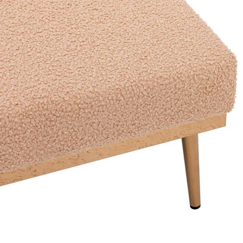 COOLMORE fashionable and classic style chaise lounge chair / accent chair for Living Room, bedroom (Camel Teddy )-海智集-Default-