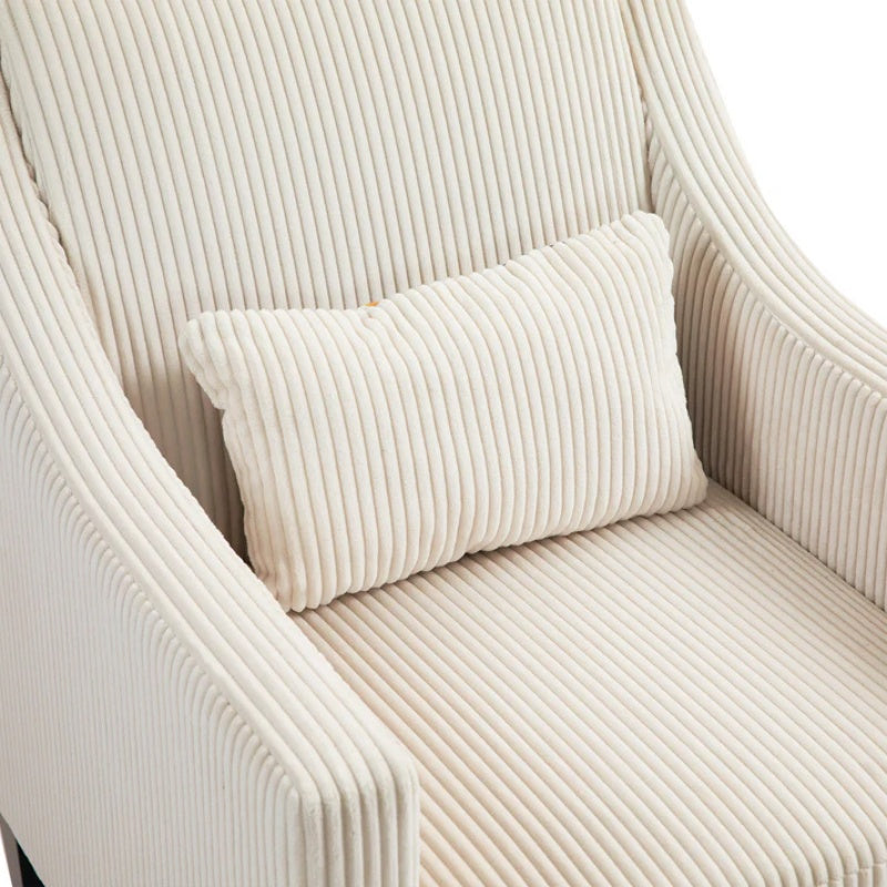 COOLMORE Modern Accent Chair,Upholstered Armchair with Scooped Arms for Bedroom,Apartment,Studio,Office,Waiting Room(Beige Corduroy)-海智集-Default-