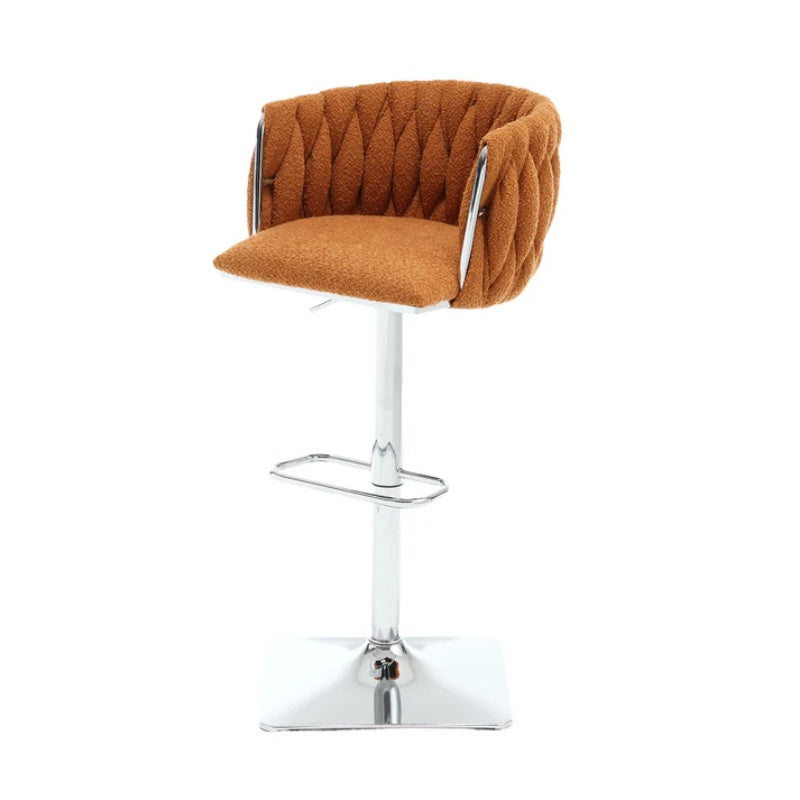 COOLMORE Vintage Bar Stools with Back and Footrest Counter Height Dining Chairs 2PC/SET-海智集-Default-