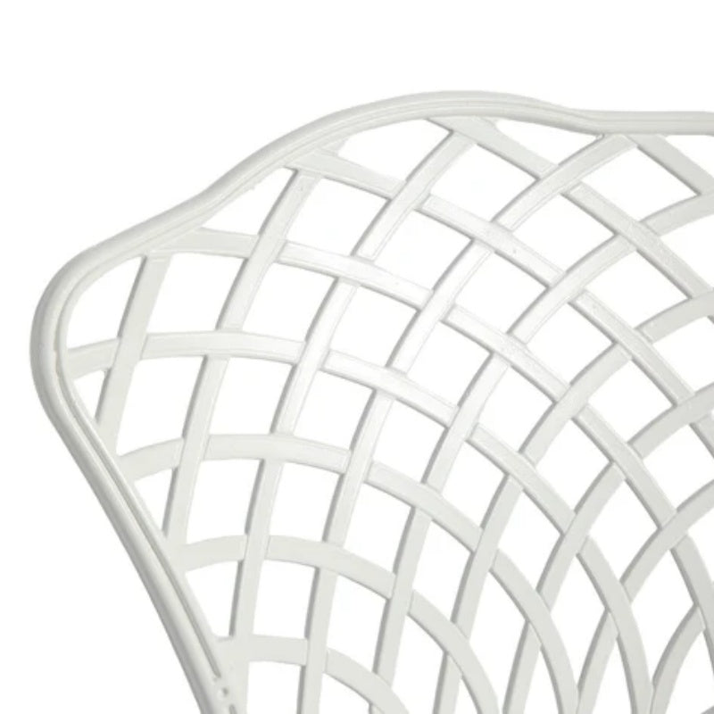 Bistro Set 3 Piece Rustproof Cast Aluminum Patio Furniture Sets 2 Chairs and 1 Round Table Outdoor, Garden, Patio, Balcony, with cushion white-海智集-Default-