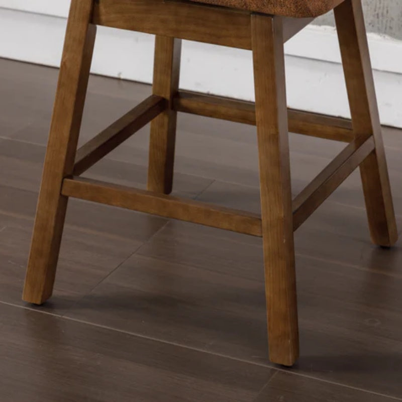 COOLMORE Bar Stools Set of 2 Counter Height Chairs with Footrest for Kitchen, Dining Room And 360 Degree Swivel-海智集-Default-