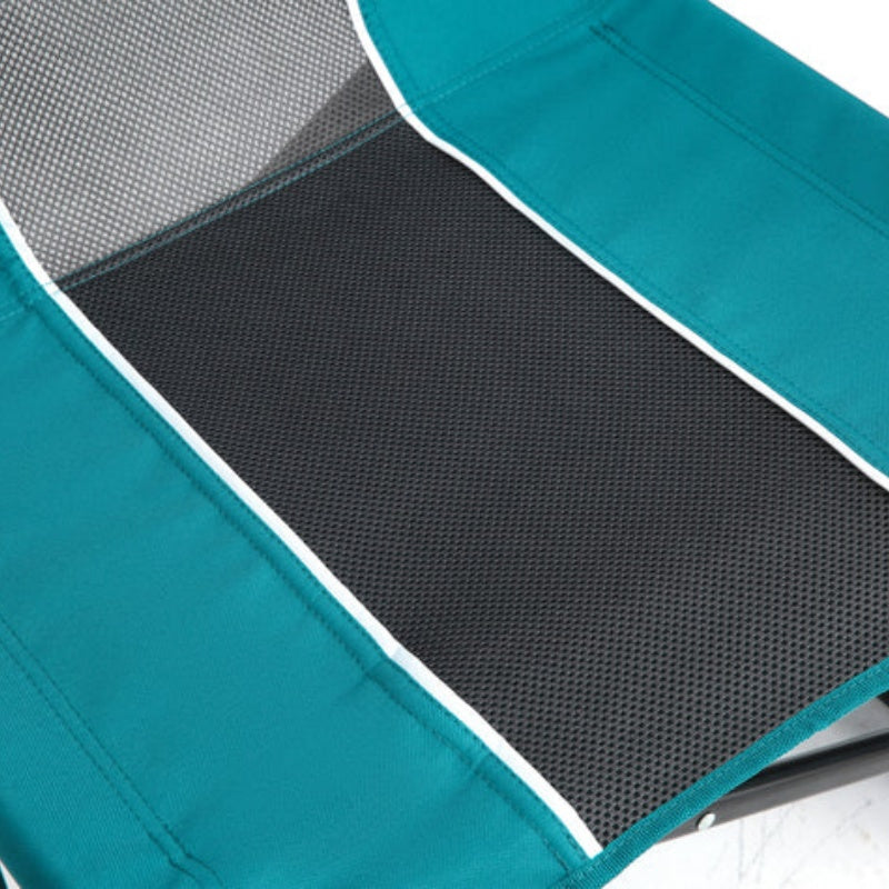 Outdoor Freestyle Rocker Camping Chair Portable Folding Rocking Chair with Solid, Durable Armrests, Drink Holder & Comfortable Backrest -Blue-海智集-Default-