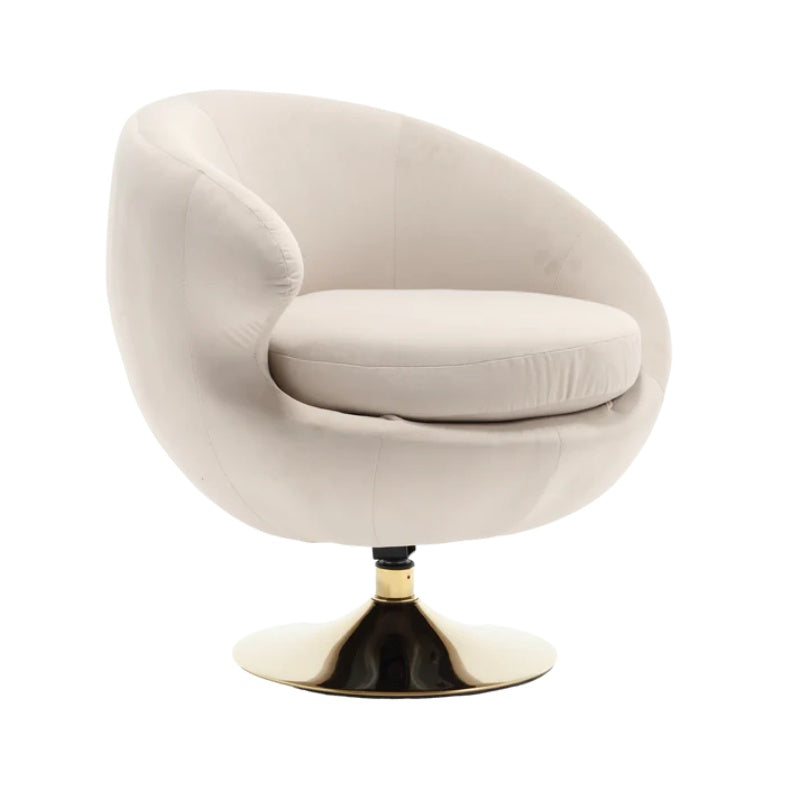 360 Degree Swivel Cuddle Barrel Accent Chairs, Round Armchairs with Wide Upholstered, Fluffy Fabric Chair for Living Room, Bedroom, Office, Waiting Rooms-海智集-Default-