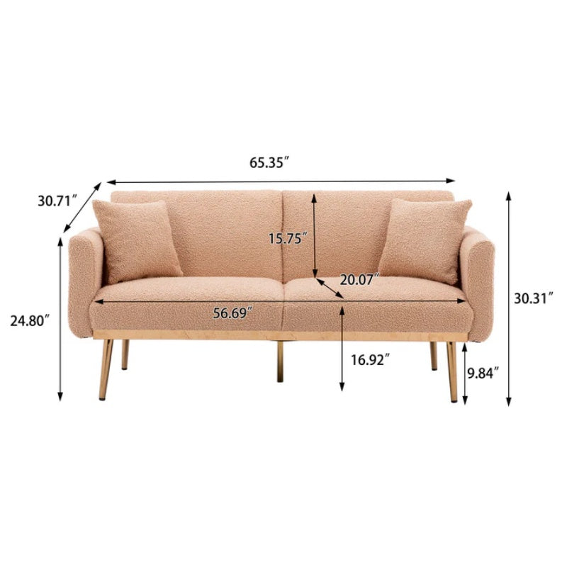 COOLMORE Velvet Sofa , Accent sofa .loveseat sofa with metal feet-海智集-Default-