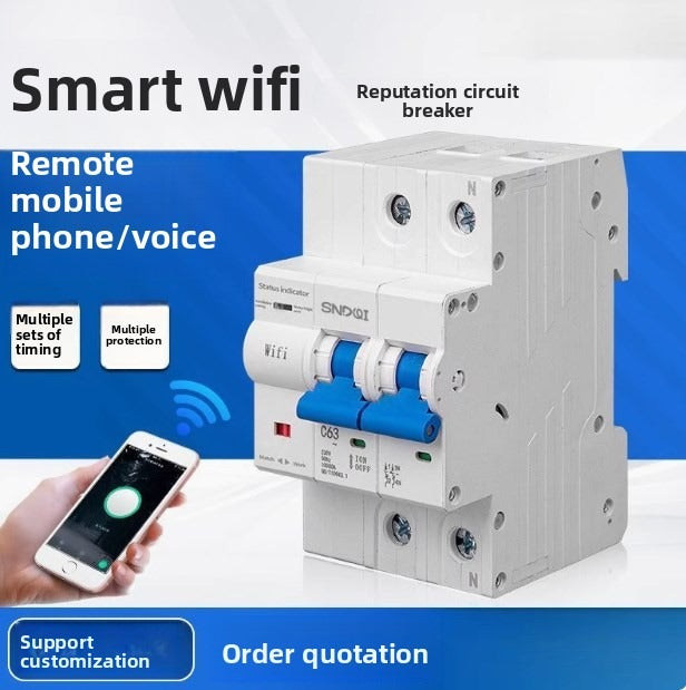 Intelligent WIFI circuit breaker reclosing switch with metering air switch remote control automatic wireless circuit breaker-海智集-