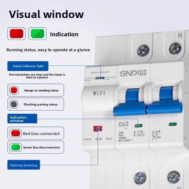 Intelligent WIFI circuit breaker reclosing switch with metering air switch remote control automatic wireless circuit breaker-海智集-