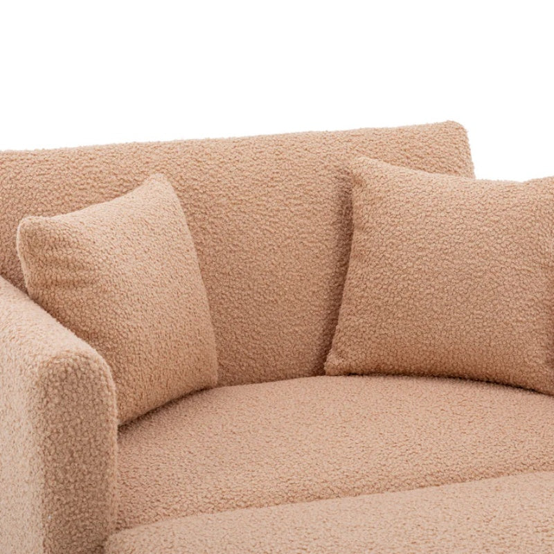 COOLMORE fashionable and classic style chaise lounge chair / accent chair for Living Room, bedroom (Camel Teddy )-海智集-Default-