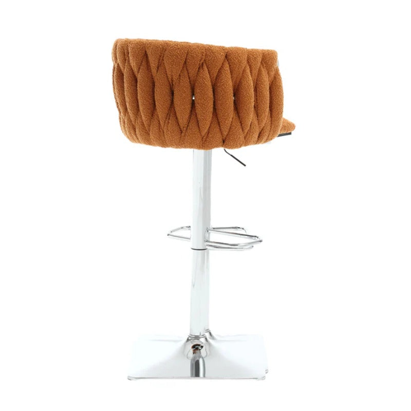 COOLMORE Vintage Bar Stools with Back and Footrest Counter Height Dining Chairs 2PC/SET-海智集-Default-