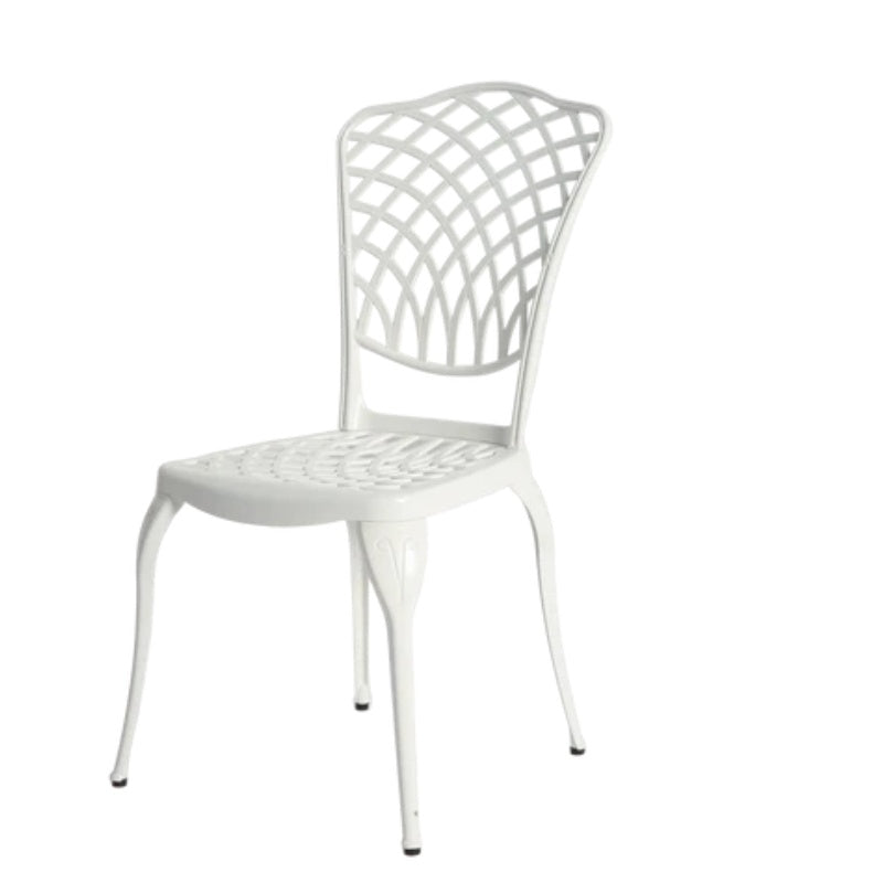 Bistro Set 3 Piece Rustproof Cast Aluminum Patio Furniture Sets 2 Chairs and 1 Round Table Outdoor, Garden, Patio, Balcony, white-海智集-Default-