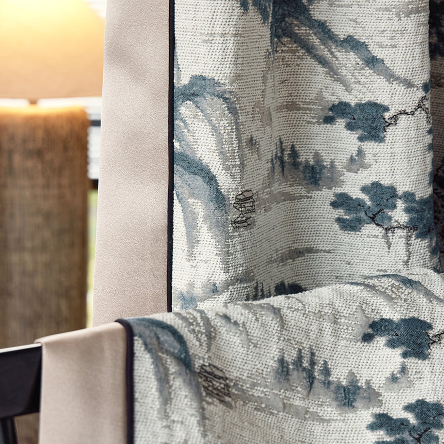 The mountains are dyed with ink Curtain:-海智集-