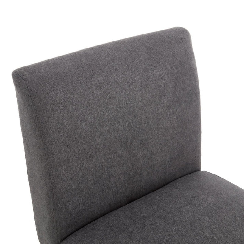 COOLMORE 360 Degree Swivel Upholstered Dining Chairs Set of 2 Swivel Dining Room Chairs Kitchen Chairs Casters & Storage Comfy Modern Rolling Chair for Living Room Fabric Armless Chair-海智集-Default-