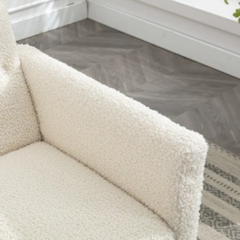 COOLMORE Velvet Accent Chair with Adjustable Armrests and Backrest, Button Tufted Lounge Chair, Single Recliner Armchair with Ottoman-海智集-Default-