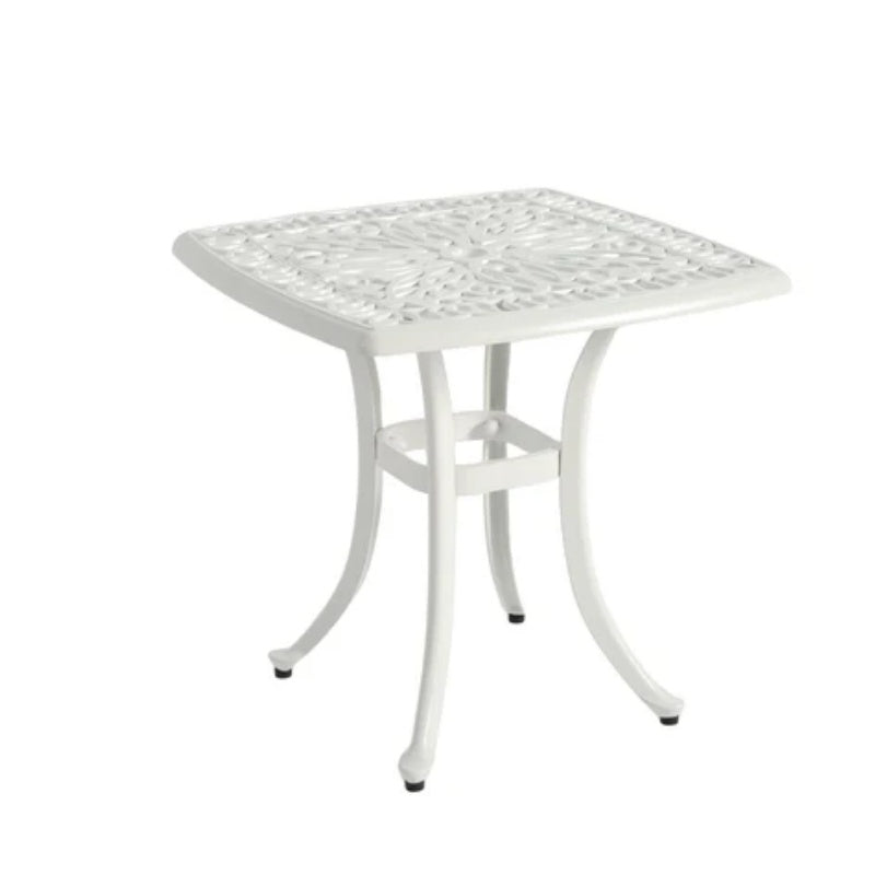 Bistro Set 3 Piece Rustproof Cast Aluminum Patio Furniture Sets 2 Chairs and 1 Round Table Outdoor, Garden, Patio, Balcony, white-海智集-Default-