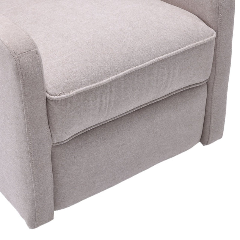 COOLMORE Rocking Recliner Chair,360 Degree Swivel Nursery Rocking Chair,Glider Chair,Modern Small Rocking Swivel Recliner Chair for Bedroom,Living Room Chair Home Theater Seat (Beige)-海智集-Default-