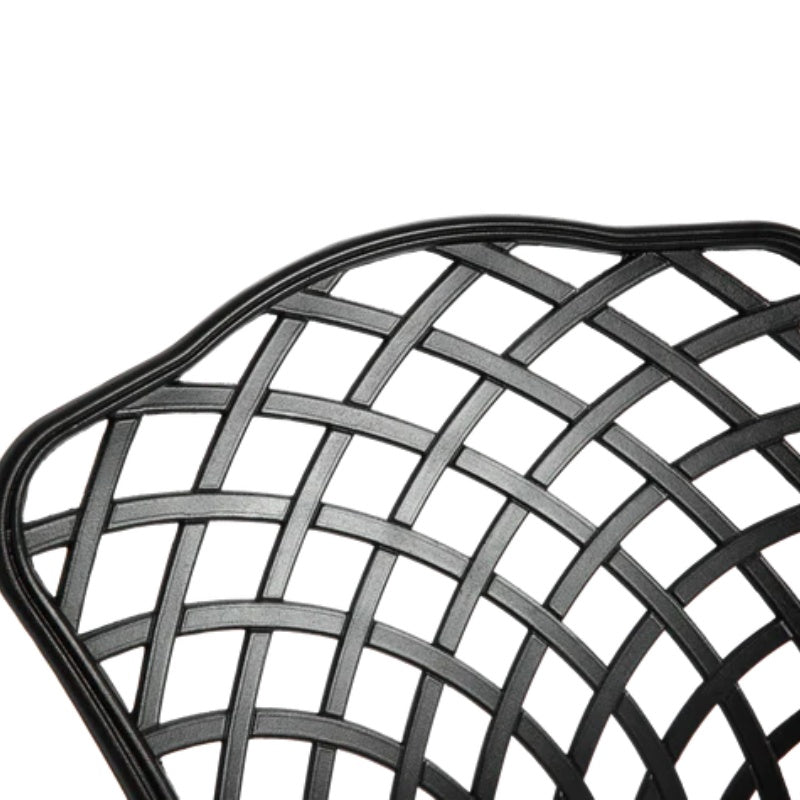 Bistro Set 3 Piece Rustproof Cast Aluminum Patio Furniture Sets 2 Chairs and 1 Round Table Outdoor, Garden, Patio, Balcony, black-海智集-Default-