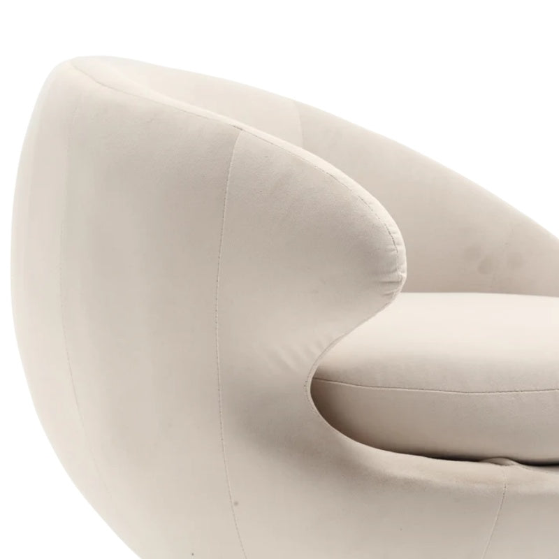 360 Degree Swivel Cuddle Barrel Accent Chairs, Round Armchairs with Wide Upholstered, Fluffy Fabric Chair for Living Room, Bedroom, Office, Waiting Rooms-海智集-Default-