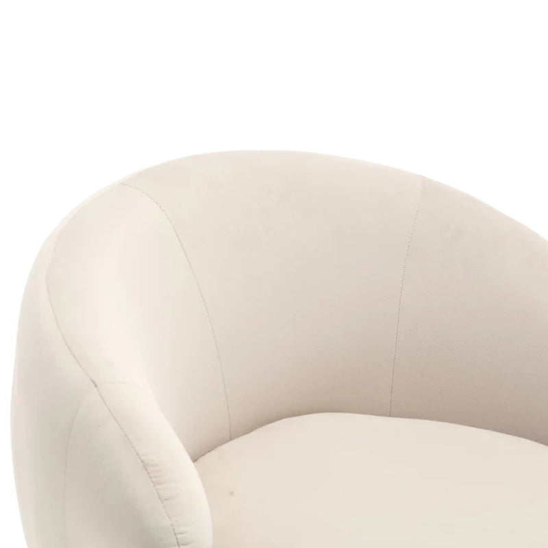 360 Degree Swivel Cuddle Barrel Accent Chairs, Round Armchairs with Wide Upholstered, Fluffy Fabric Chair for Living Room, Bedroom, Office, Waiting Rooms-海智集-Default-