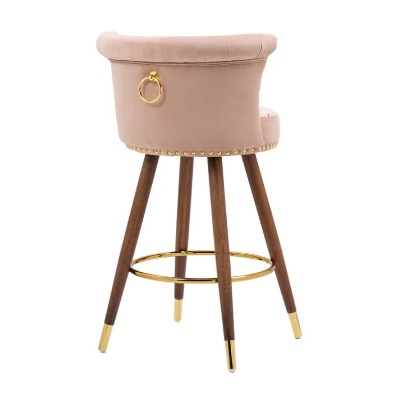 COOLMORE Swivel Bar Stools with Backrest Footrest ,with a fixed height of 360 degrees-海智集-Default-