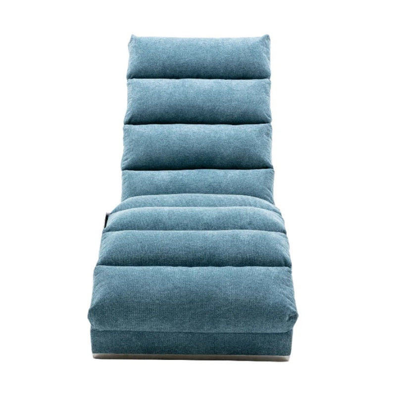 Ergonomic Linen Massage Chaise Lounge with Remote Control, 5 Modes, Blue, 21.65 x 58.27 x 34.25 inches-海智集-Default-