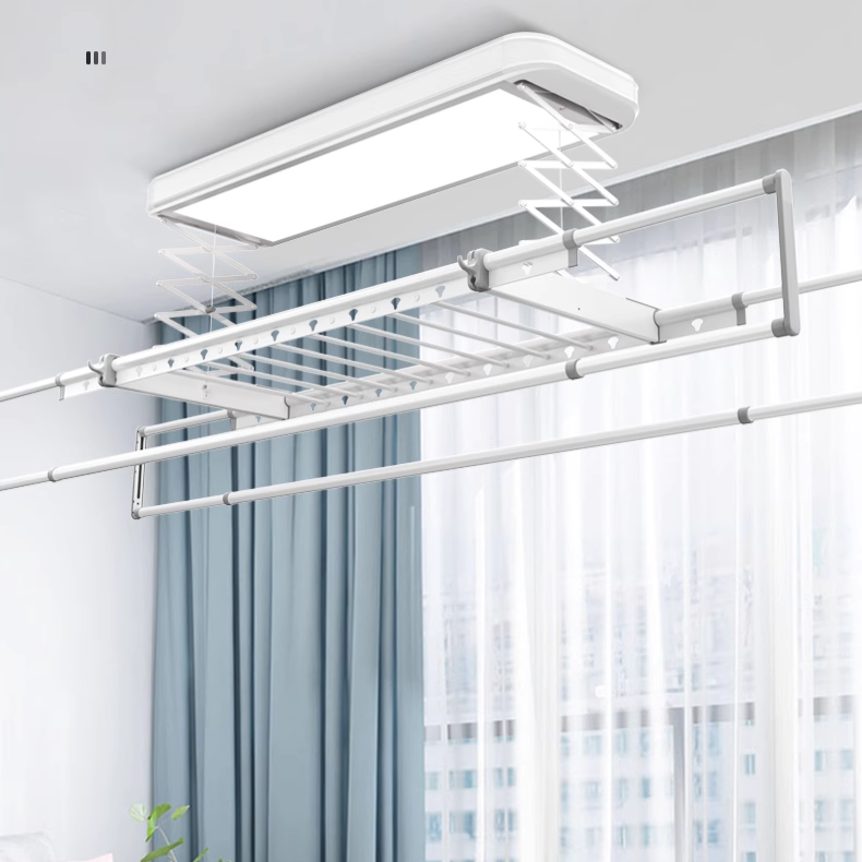 Electric Clothes Drying Rack Voice Control Automatic Lifting Household Balcony Smart Remote Control Drying Telescopic Clothesline-海智集-✾⁂⁂⁂⁂✾TK-8000 Meteor Silver (includes installation)✾⁂⁂⁂⁂✾-✾⁂⁂⁂⁂✾Medium✾⁂⁂⁂⁂✾-