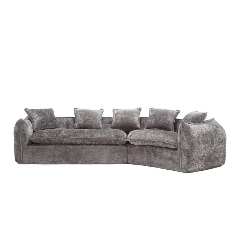 Modular Sectional Sofa, U-Shaped Couch with Sofa for five & Pillows, Modern Minimalist chenille Fabric Large Comfy Cloud Sofas, Living Room Furniture Sets-海智集-Default-