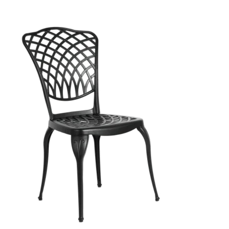 Bistro Set 3 Piece Rustproof Cast Aluminum Patio Furniture Sets 2 Chairs and 1 Round Table Outdoor, Garden, Patio, Balcony, black-海智集-Default-