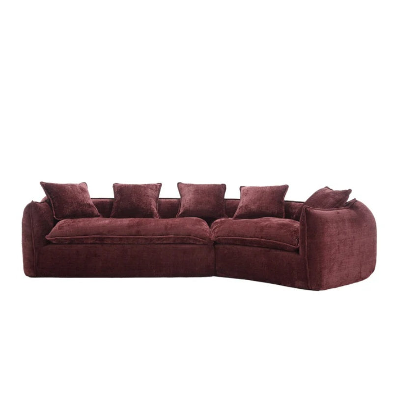 Modular Sectional Sofa, U-Shaped Couch with Sofa for five & Pillows, Modern Minimalist chenille Fabric Large Comfy Cloud Sofas, Living Room Furniture Sets-海智集-Default-