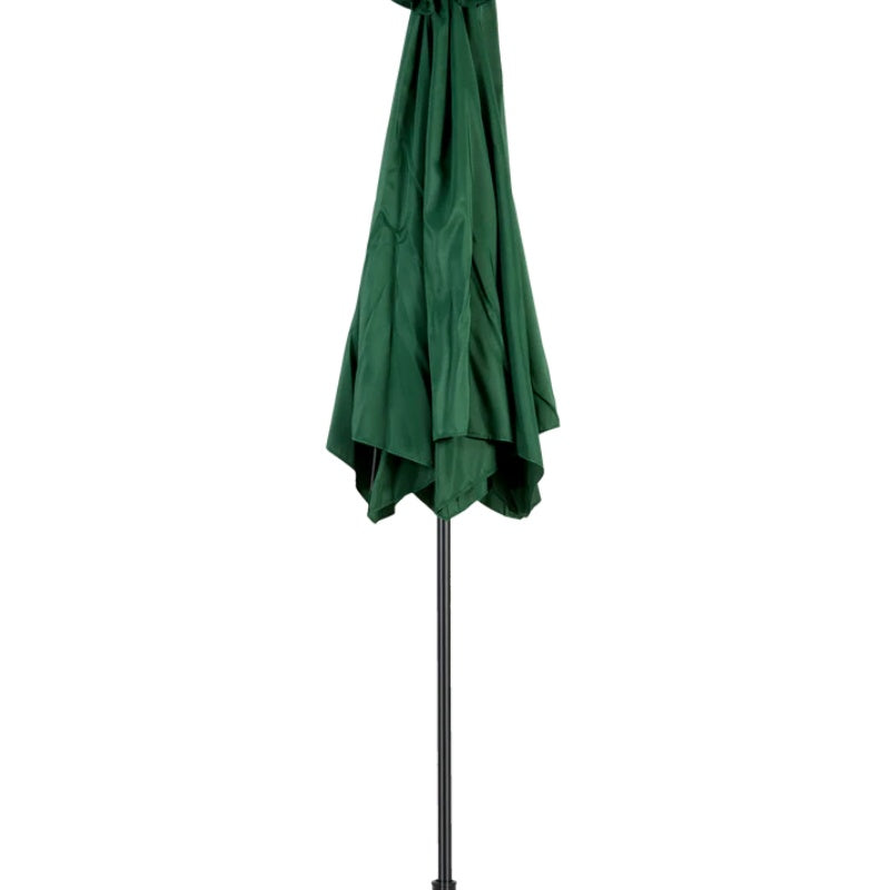 9FT Outdoor Patio Umbrella Outdoor Table Umbrella with Push Button Tilt and Crank, Market Umbrella 6 Sturdy Ribs , Deck, Backyard, Pool (Base Not Included) - ( Dark green )-海智集-Default-