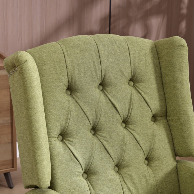 COOLMORE Rocking Recliner Chair,360 Degree Swivel Nursery Rocking Chair,Glider Chair,Modern Small Rocking Swivel Recliner Chair for Bedroom,Living Room Chair Home Theater Seat (Ovive Green)-海智集-Default-