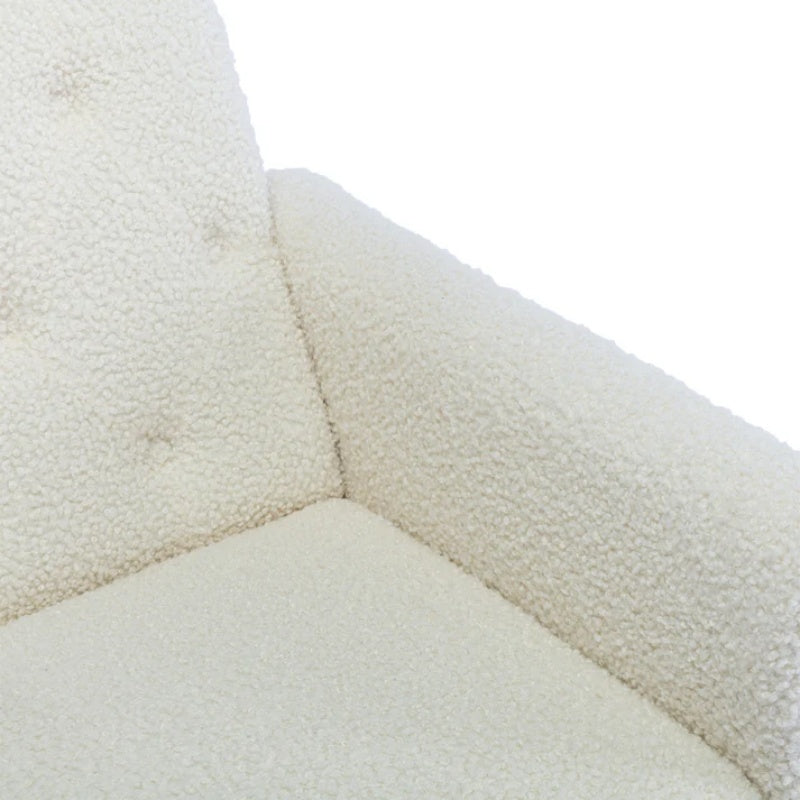 COOLMORE Velvet Accent Chair with Adjustable Armrests and Backrest, Button Tufted Lounge Chair, Single Recliner Armchair with Ottoman-海智集-Default-