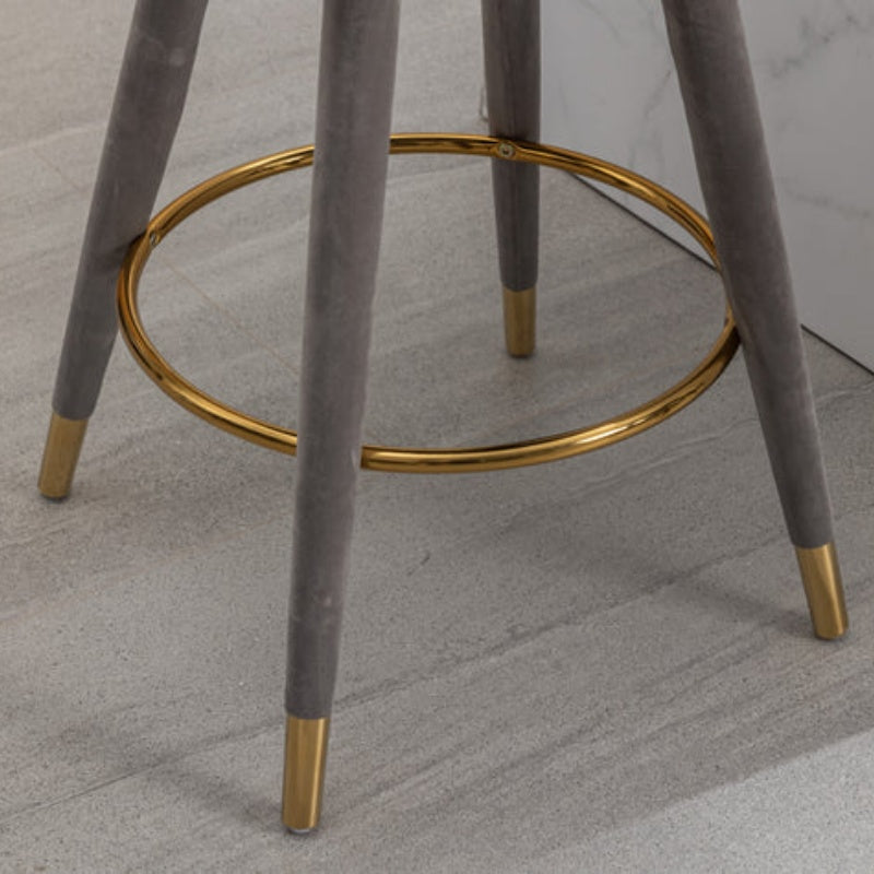 COOLMORE Counter Height Bar Stools Set of 2 for Kitchen Counter Solid Wood Legs with a fixed height of 360 degrees-海智集-Default-