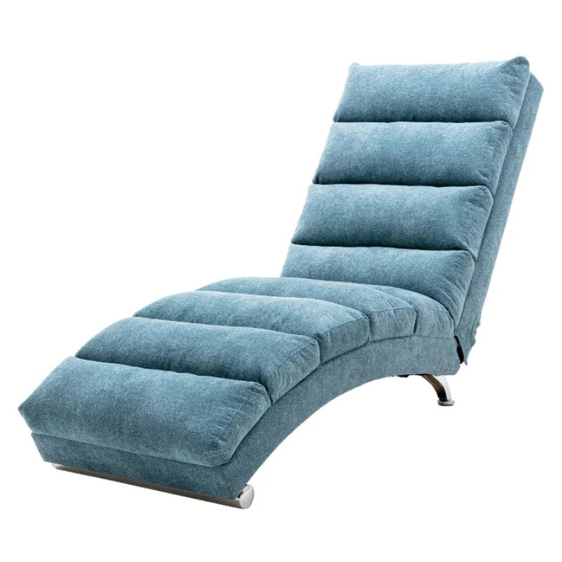 Ergonomic Linen Massage Chaise Lounge with Remote Control, 5 Modes, Blue, 21.65 x 58.27 x 34.25 inches-海智集-Default-