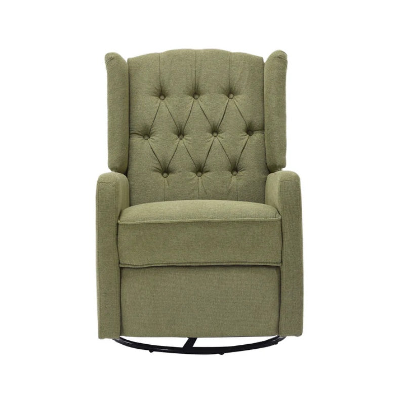 COOLMORE Rocking Recliner Chair,360 Degree Swivel Nursery Rocking Chair,Glider Chair,Modern Small Rocking Swivel Recliner Chair for Bedroom,Living Room Chair Home Theater Seat (Ovive Green)-海智集-Default-