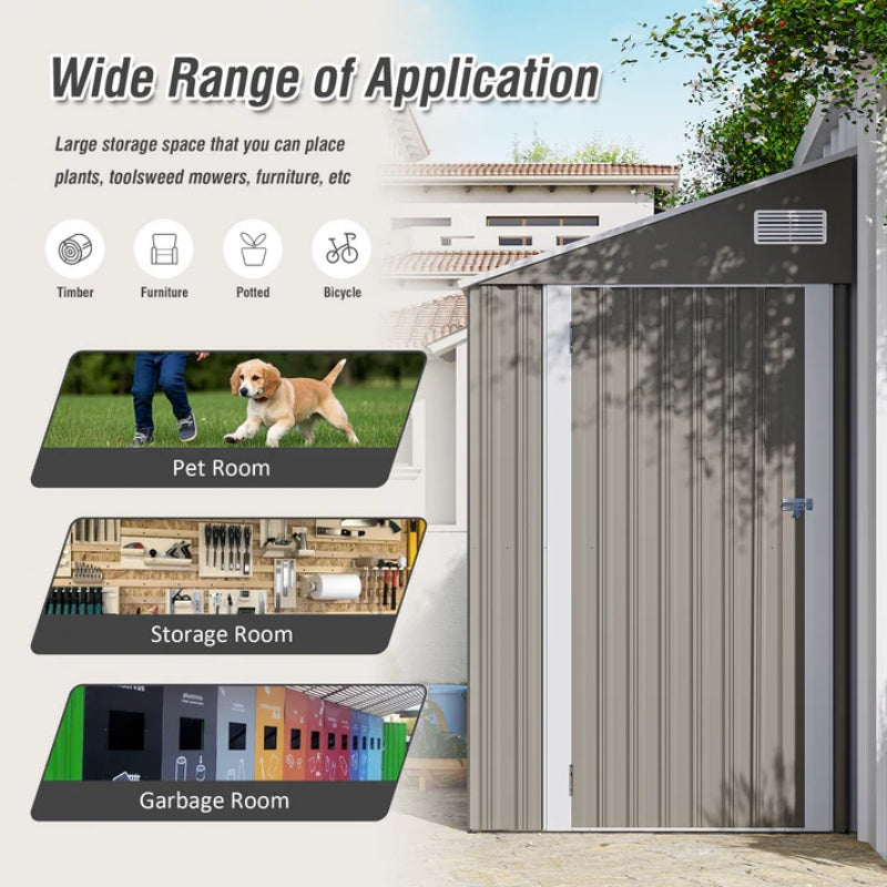 Campcraft Optional two-color storage shed, single hinge door, solid structural design, good ventilation, surface with protective film, and suitable for various scenarios-海智集-Default-