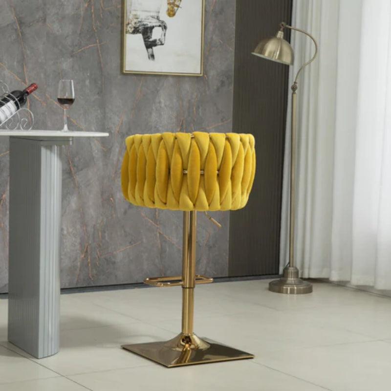 COOLMORE Vintage Bar Stools with Back and Footrest Counter Height Dining Chairs 2PC/SET-海智集-Default-
